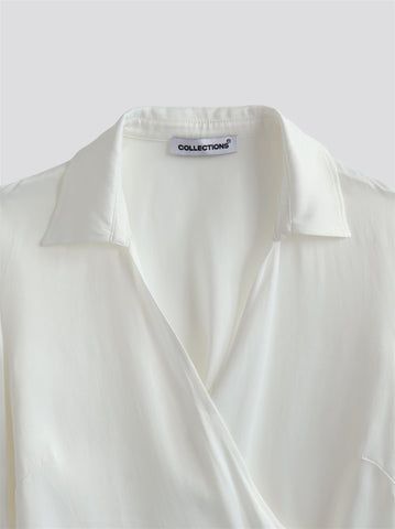 Lucja Wrap Top - Cream - F5 Concept Store