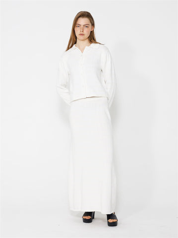 Lan Skirt - Off White/White Stripes - F5 Concept Store