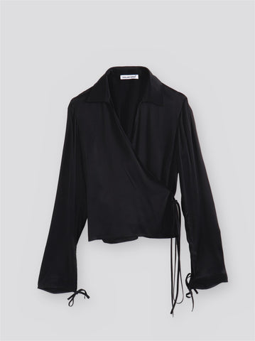 Lucja Wrap Top - Black - F5 Concept Store