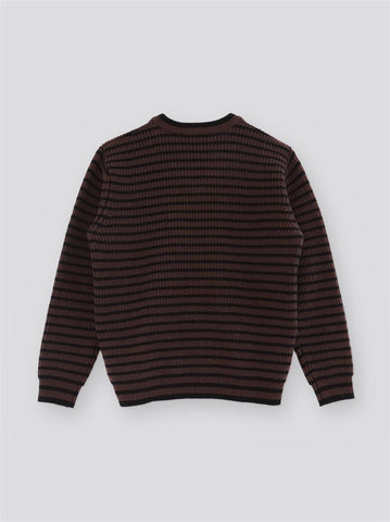 Zimo Wool Sweater - Brown/Black Stripes