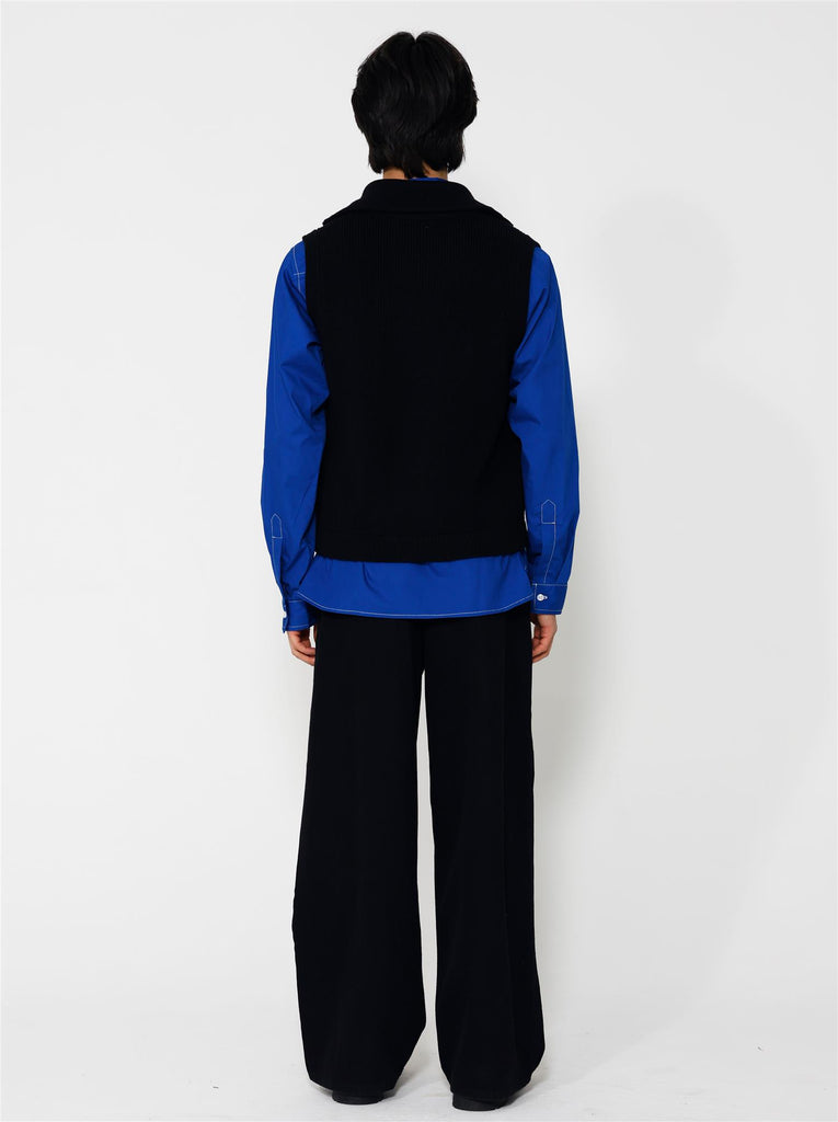 Huan Merino Full Zip Vest - Black