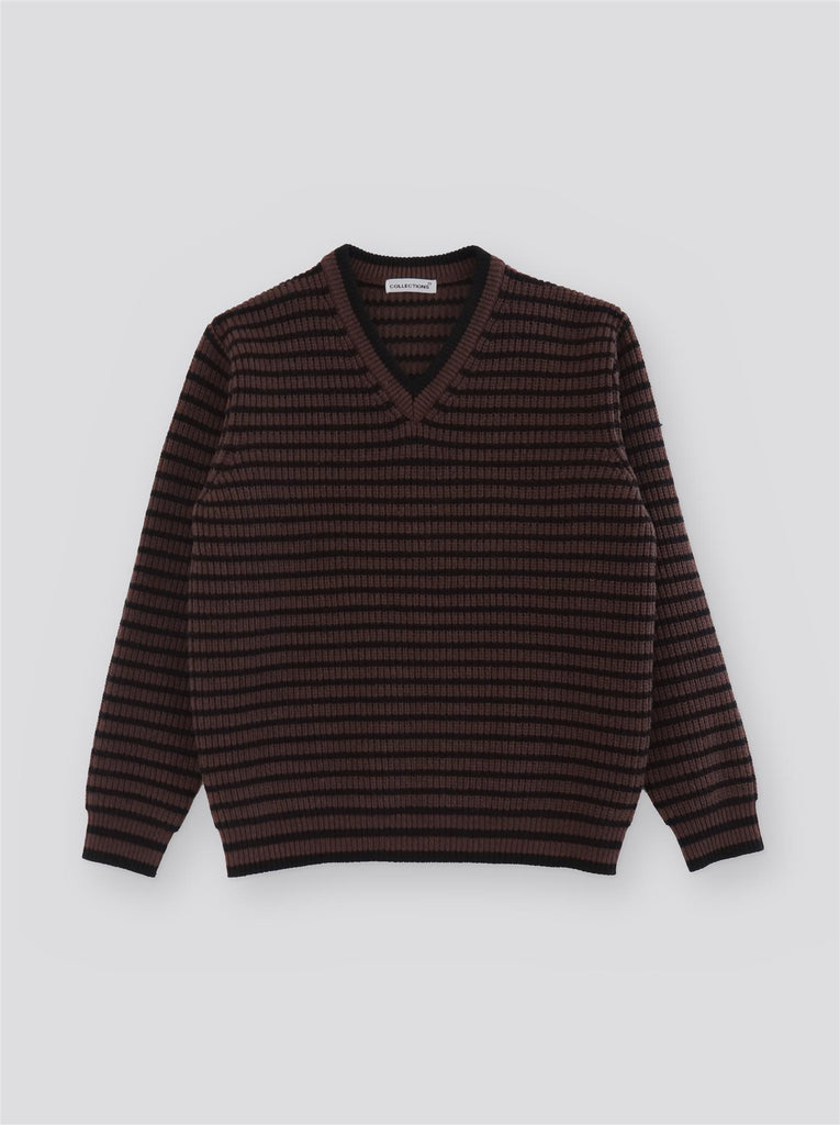Zimo Wool Sweater - Brown/Black Stripes - F5 Concept Store